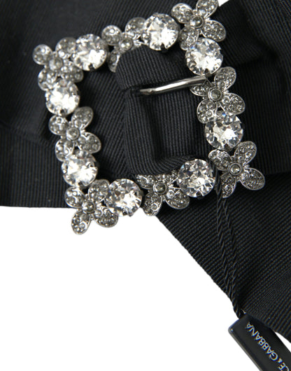 Pinza para el pelo con cristales Swarovski negros