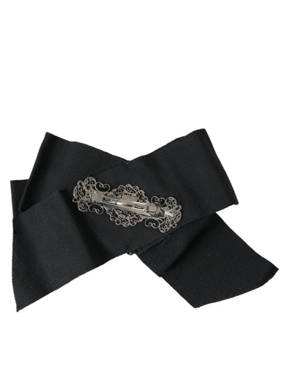 Pinza para el pelo con cristales Swarovski negros