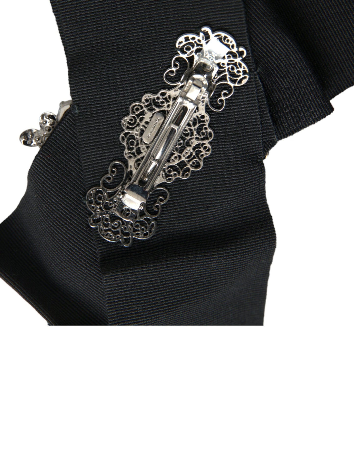 Pinza para el pelo con cristales Swarovski negros