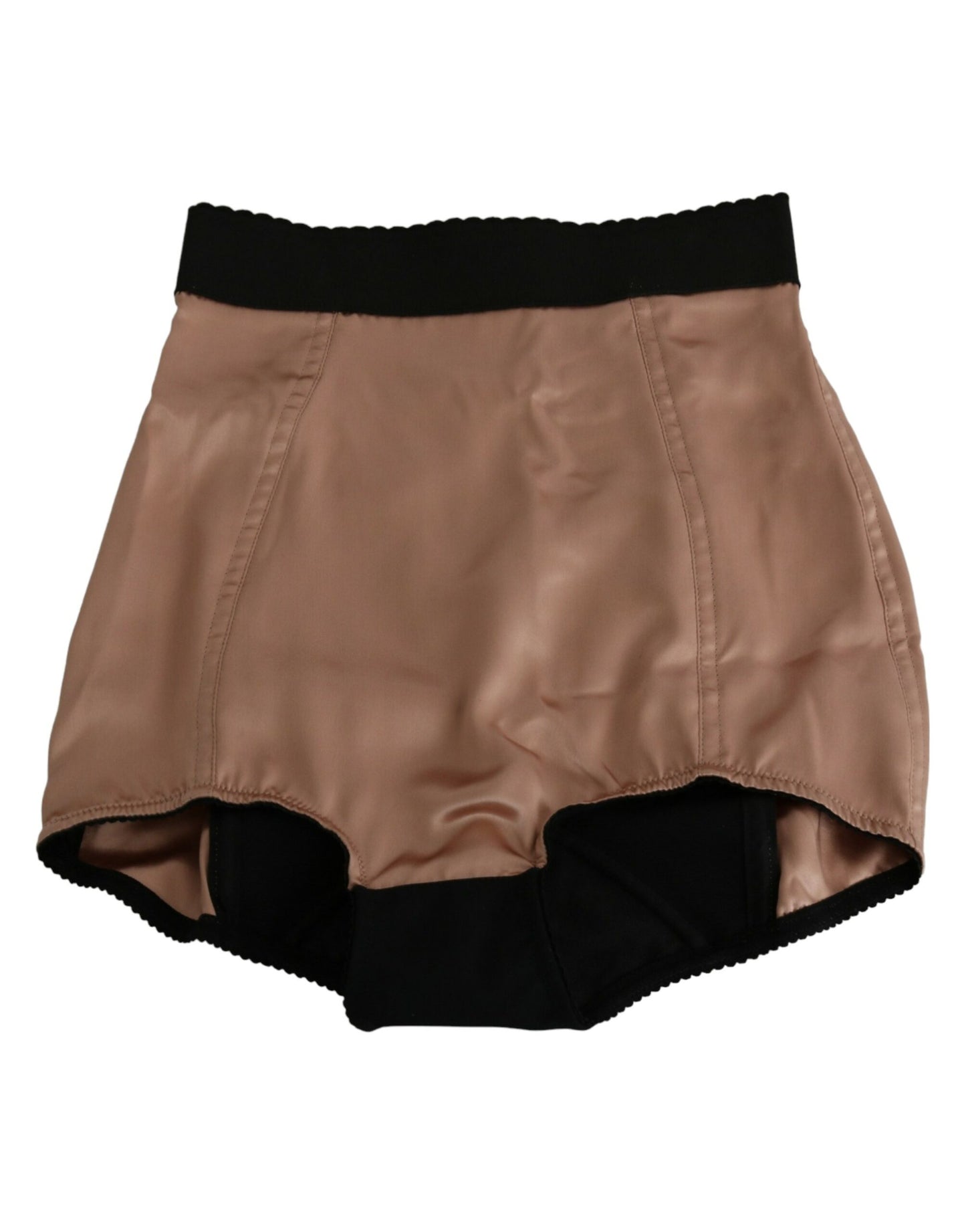 Mini pantalones cortos de seda con cintura alta