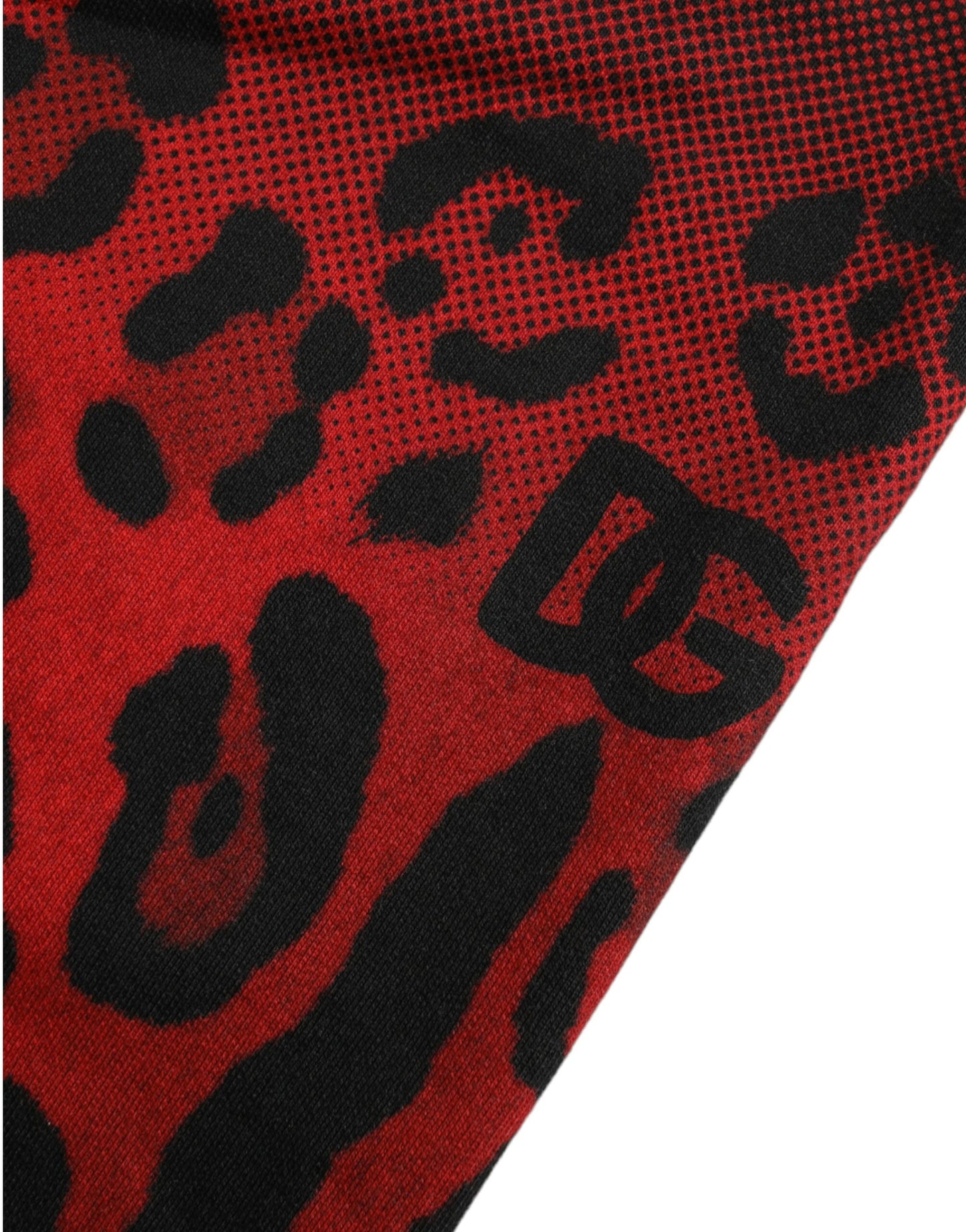 Bermudas de algodón con estampado de leopardo rojo