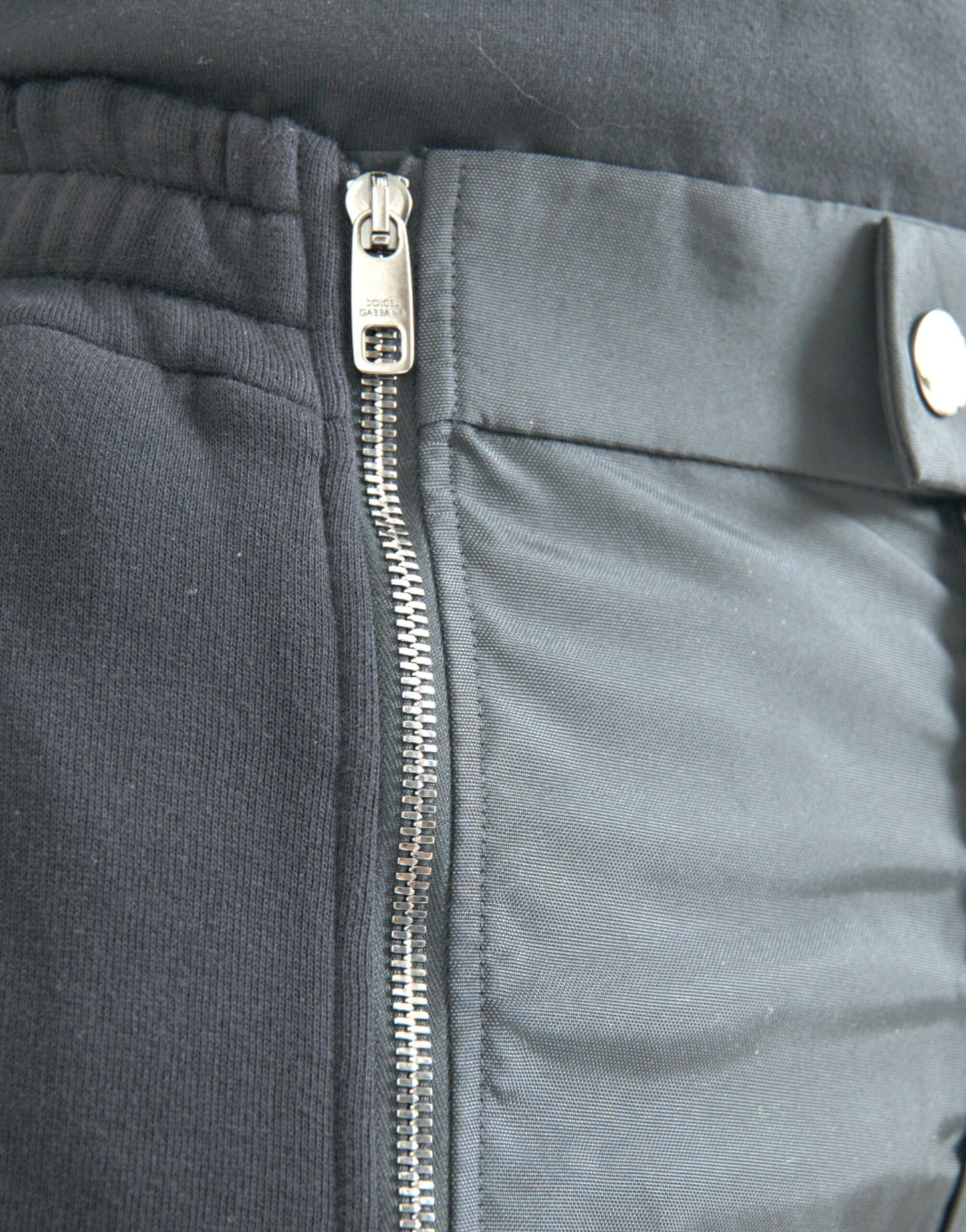 Pantalones ajustados de mezcla de algodón negro