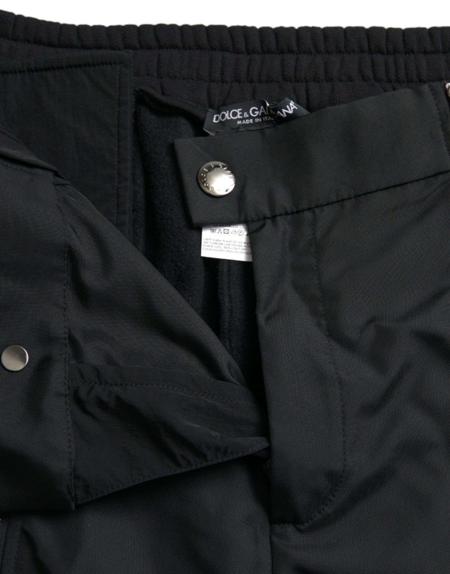 Pantalones ajustados de mezcla de algodón negro