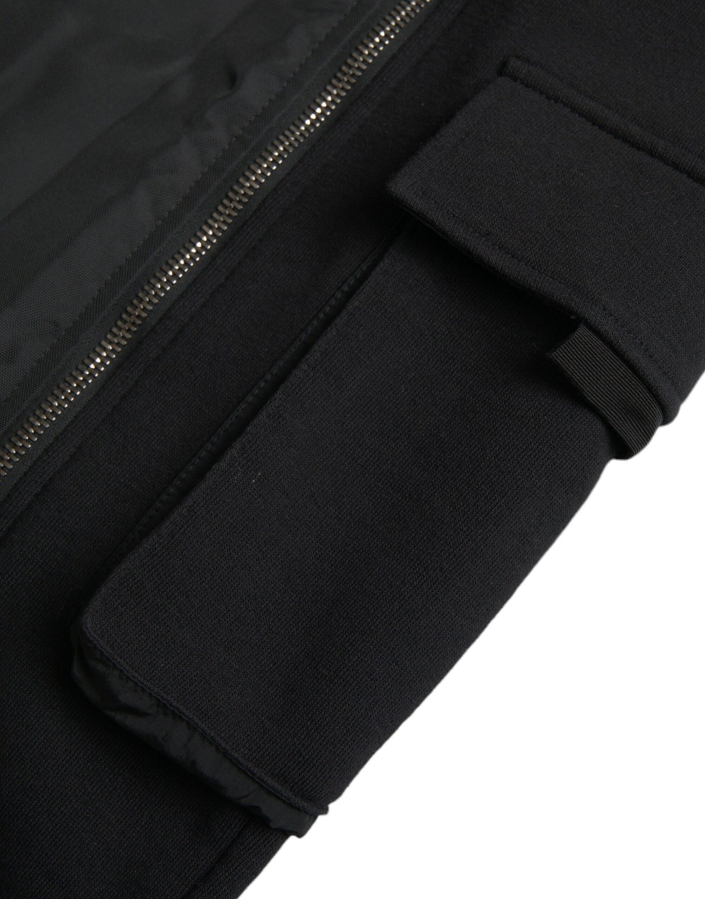 Pantalones ajustados de mezcla de algodón negro