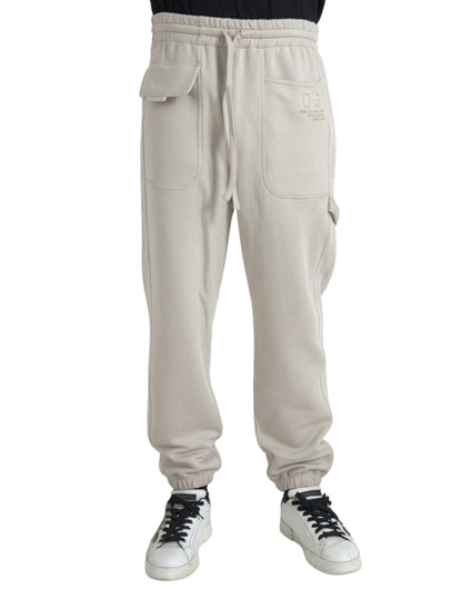 Pantalones deportivos cargo tipo jogger de viscosa color blanco roto