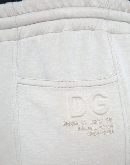 Pantalones deportivos cargo tipo jogger de viscosa color blanco roto