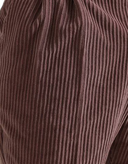 Pantalones pitillo elásticos de algodón y pana morados