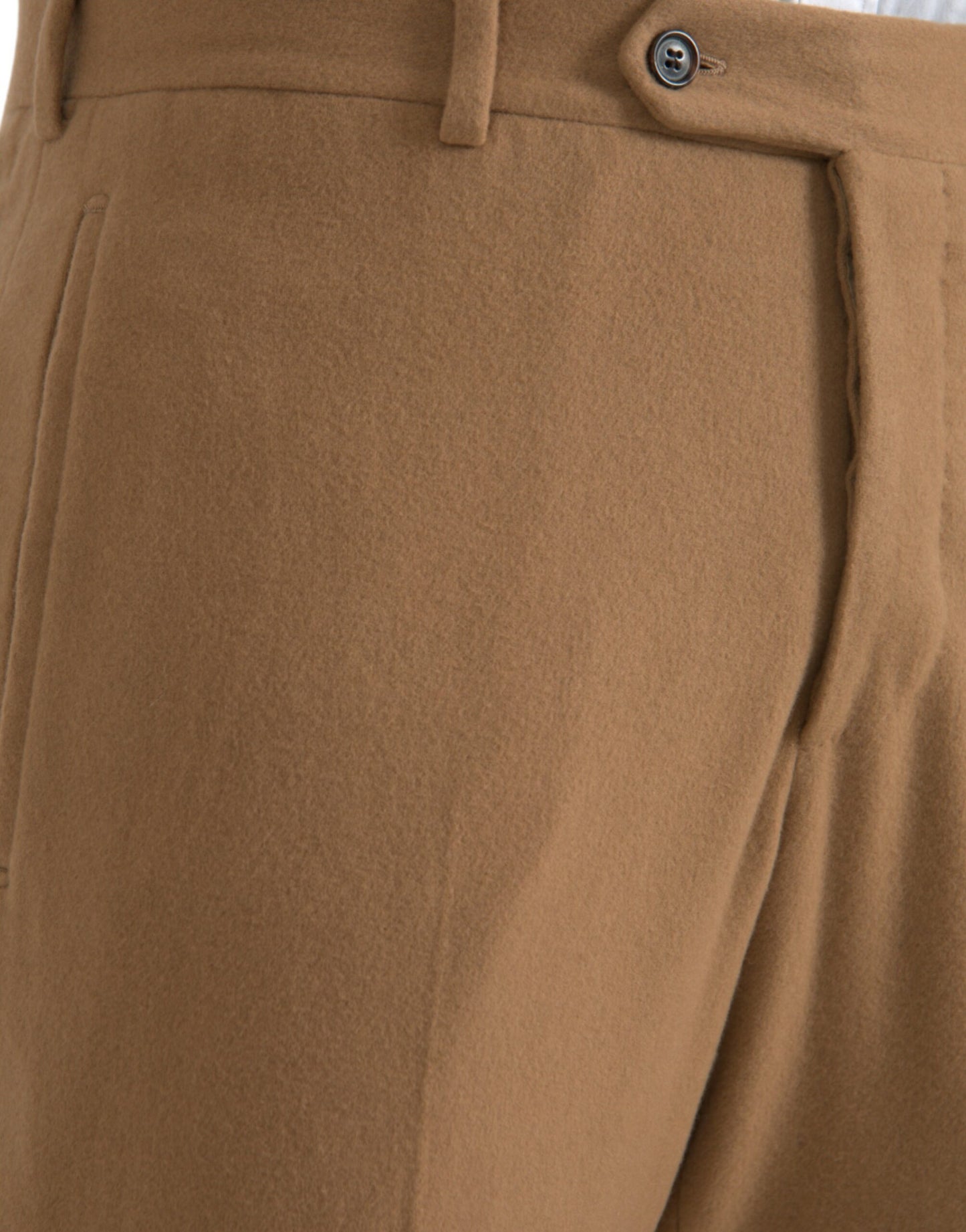 Pantalones de vestir rectos de cachemir beige para hombre