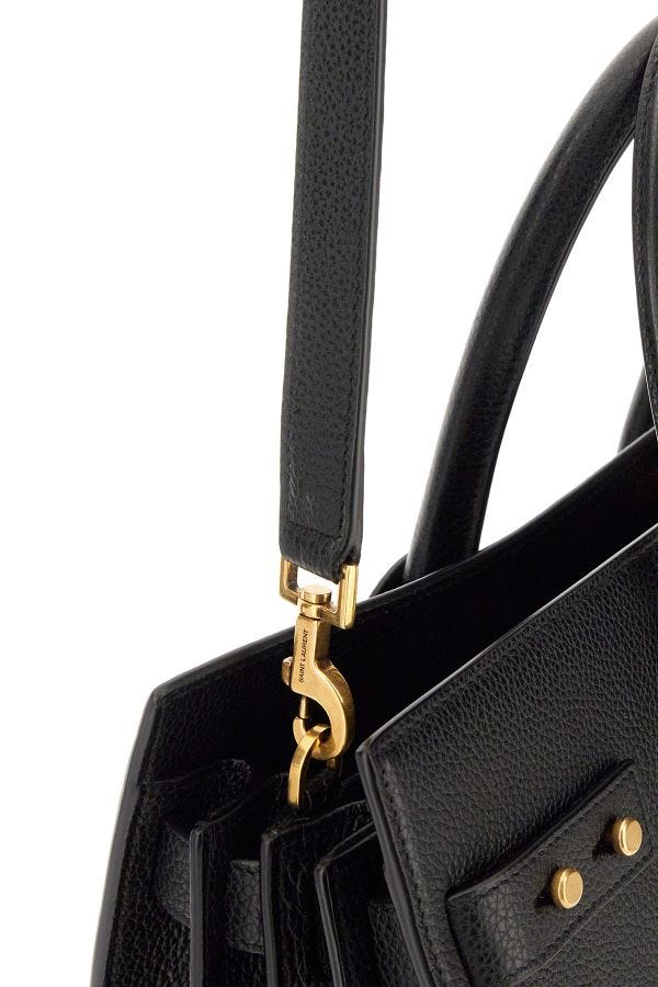 Bolso Sac De Jour de piel de becerro negra