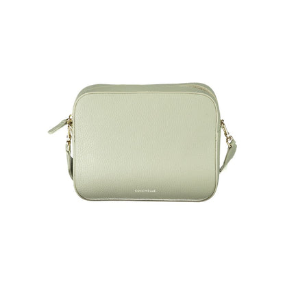 Bolso de mano de cuero verde