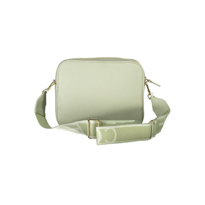 Bolso de mano de cuero verde
