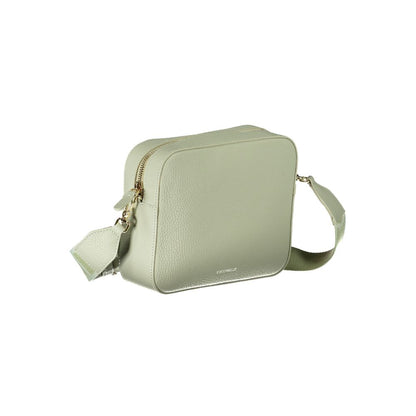 Bolso de mano de cuero verde