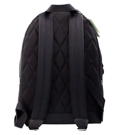 Mochila de hombro de nailon negro con sello de la marca Abbeydale