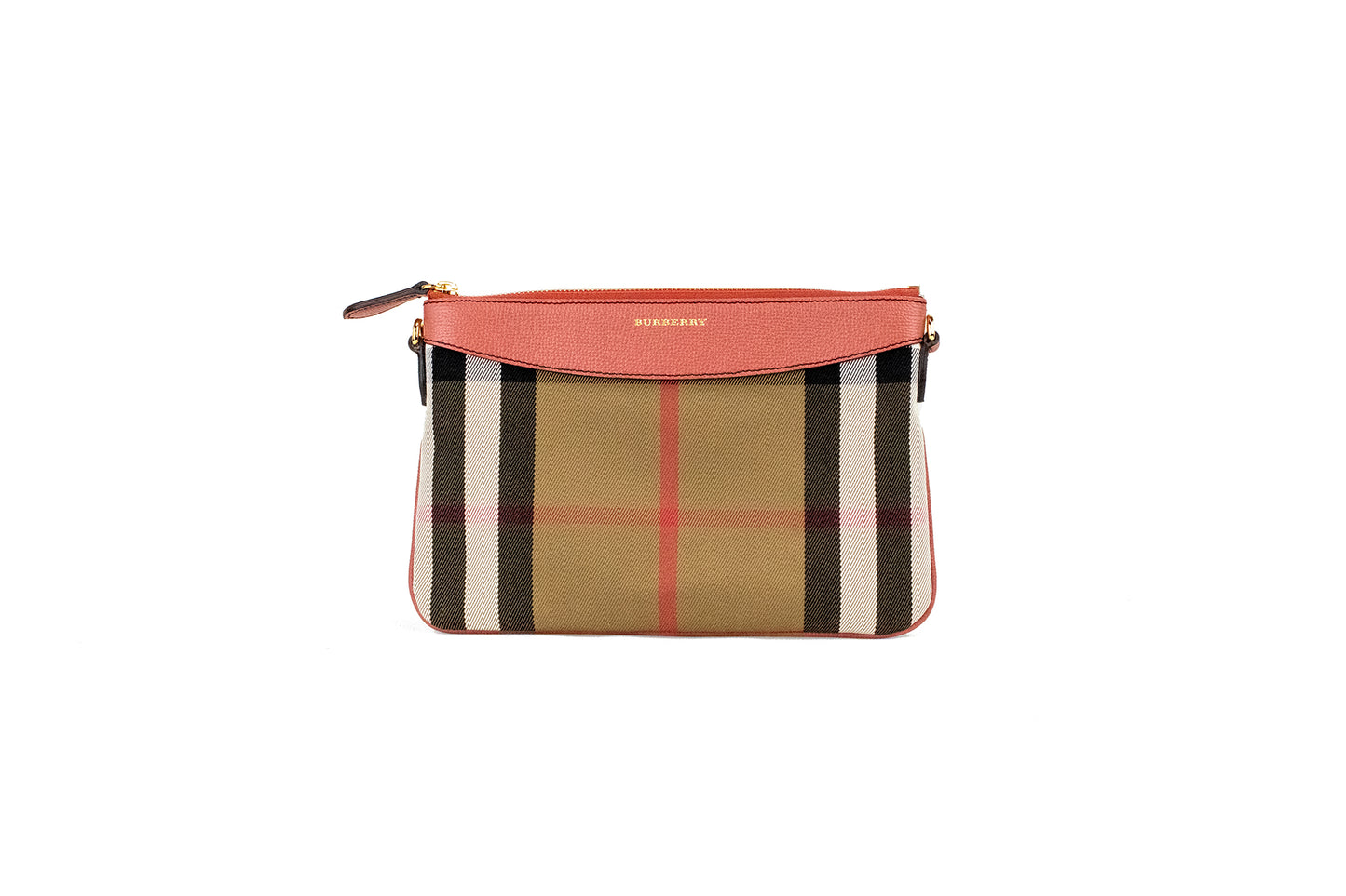 Bolso bandolera Peyton House Check Derby de piel granulada color rojo canela