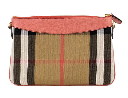 Bolso bandolera Peyton House Check Derby de piel granulada color rojo canela