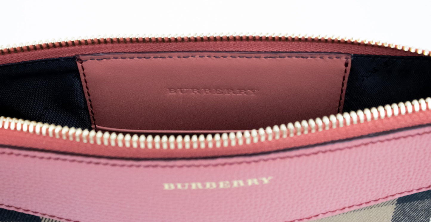 Bolso bandolera Peyton House Check Derby de piel granulada color rojo canela