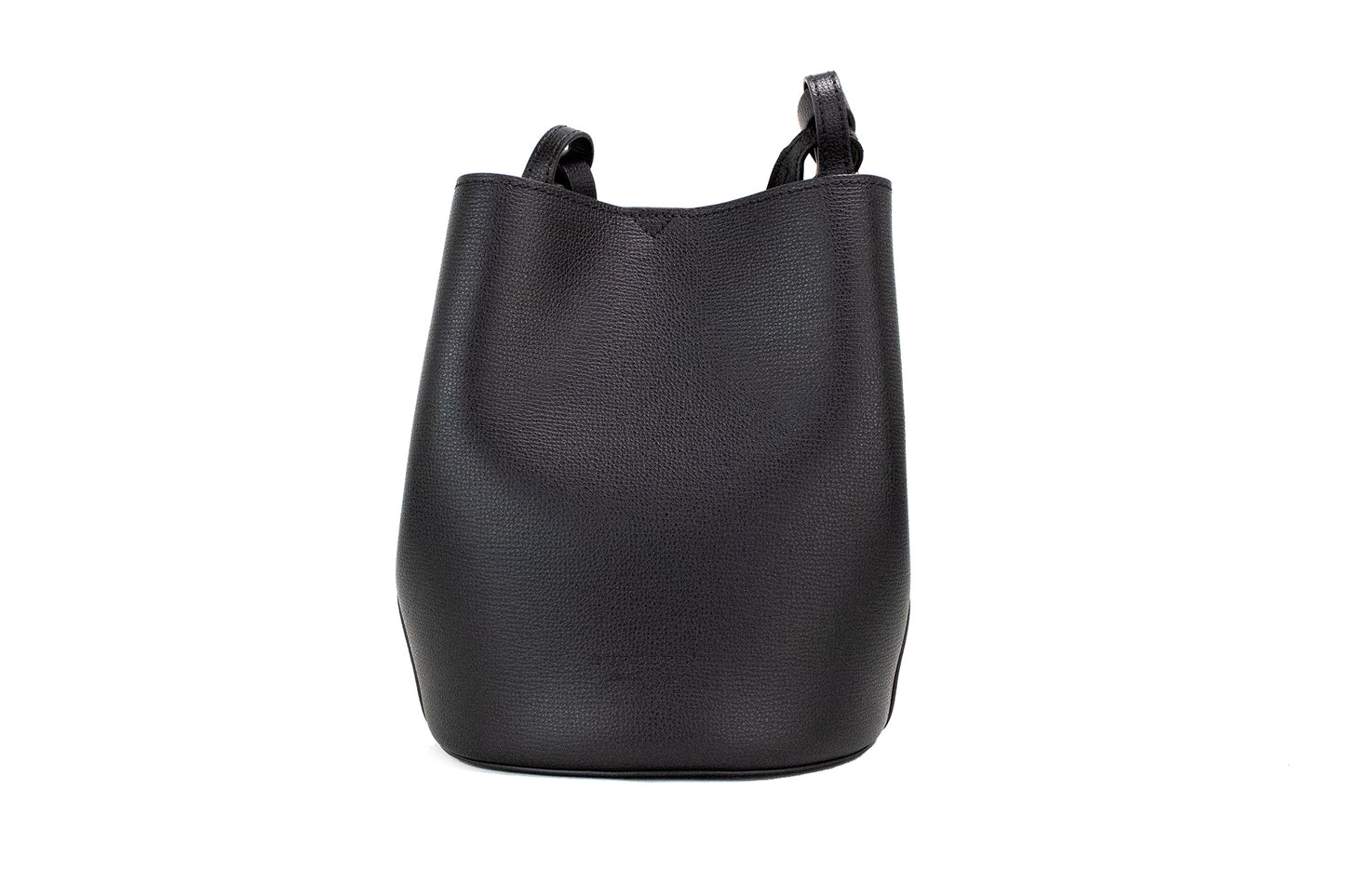 Bolso de mano Lorne pequeño tipo cubo de piel con cuadros Haymarket en negro