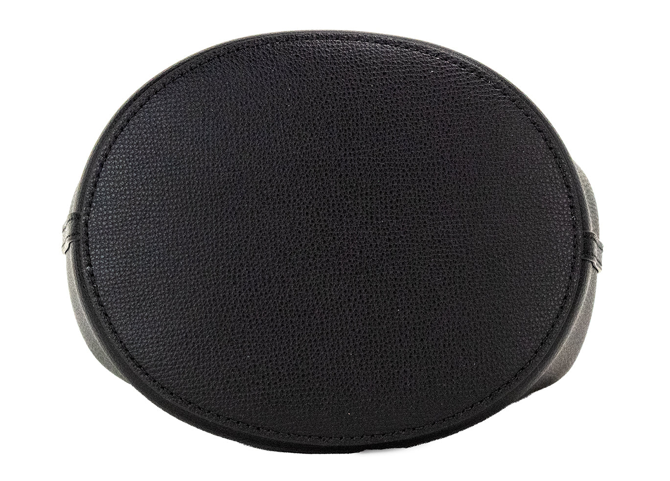 Bolso de mano Lorne pequeño tipo cubo de piel con cuadros Haymarket en negro