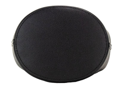 Bolso de mano Lorne pequeño tipo cubo de piel con cuadros Haymarket en negro