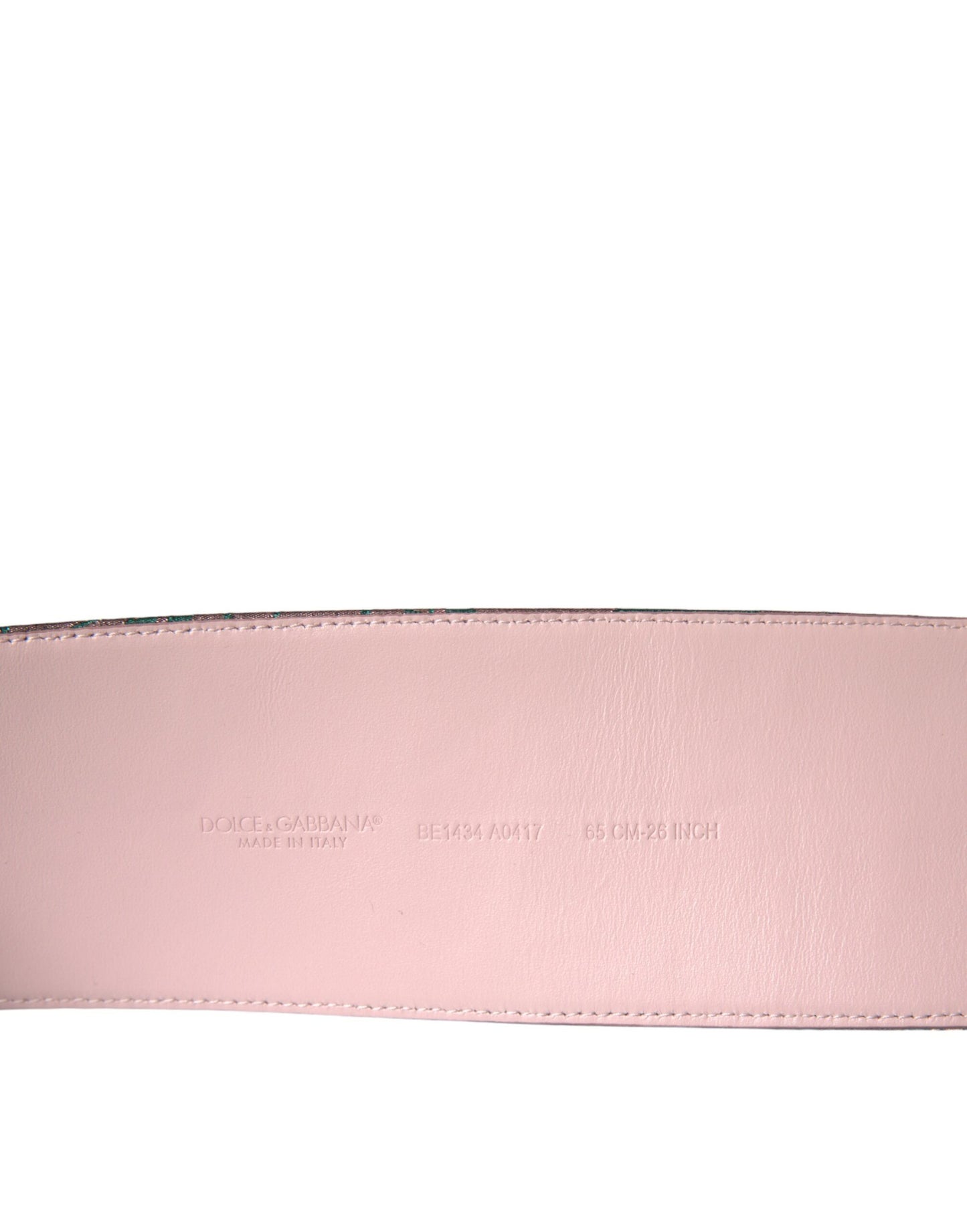 Cinturón con hebilla dorada de lúrex y jacquard floral multicolor