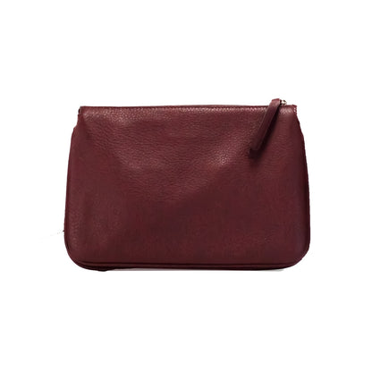 Bolso bandolera Jackson Cherrywood de piel con triple fuelle