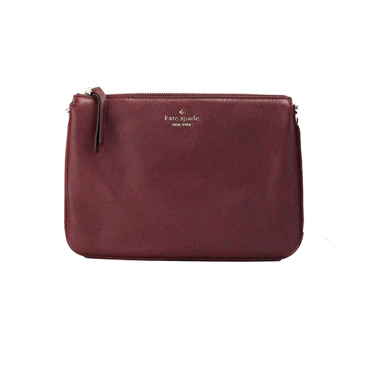 Bolso bandolera Jackson Cherrywood de piel con triple fuelle