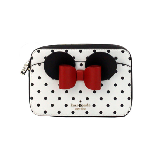 Bolso bandolera para cámara de PVC con estampado de lunares de Minnie Mouse de Disney