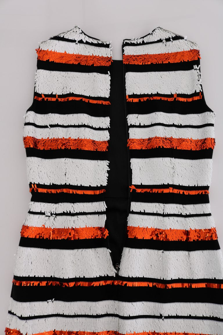 Vestido tubo a rayas sin mangas