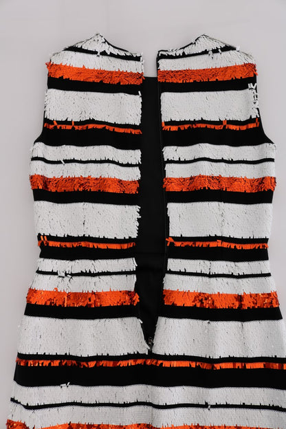 Vestido tubo a rayas sin mangas