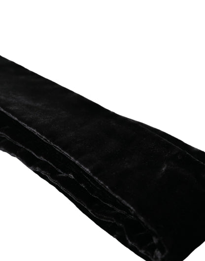 Cinturón ancho de viscosa negra para mujer