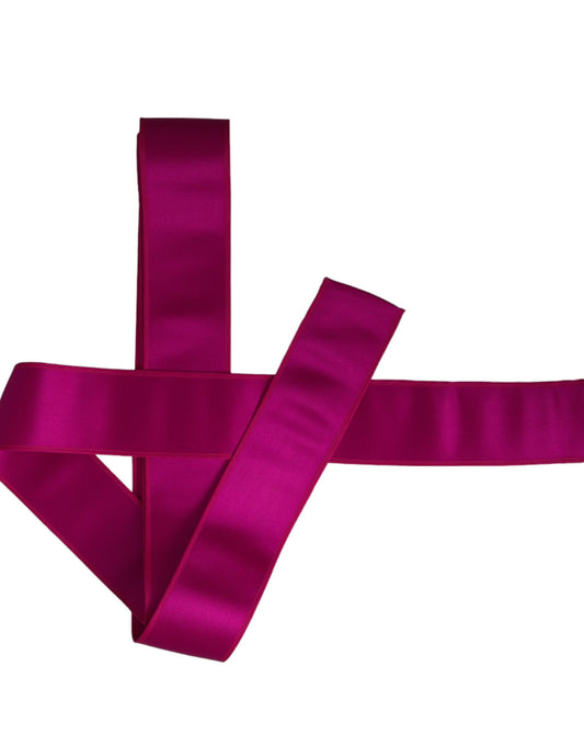 Cinturón de seda rosa fucsia para mujer
