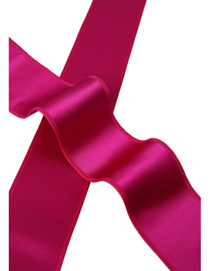 Cinturón de seda rosa fucsia para mujer