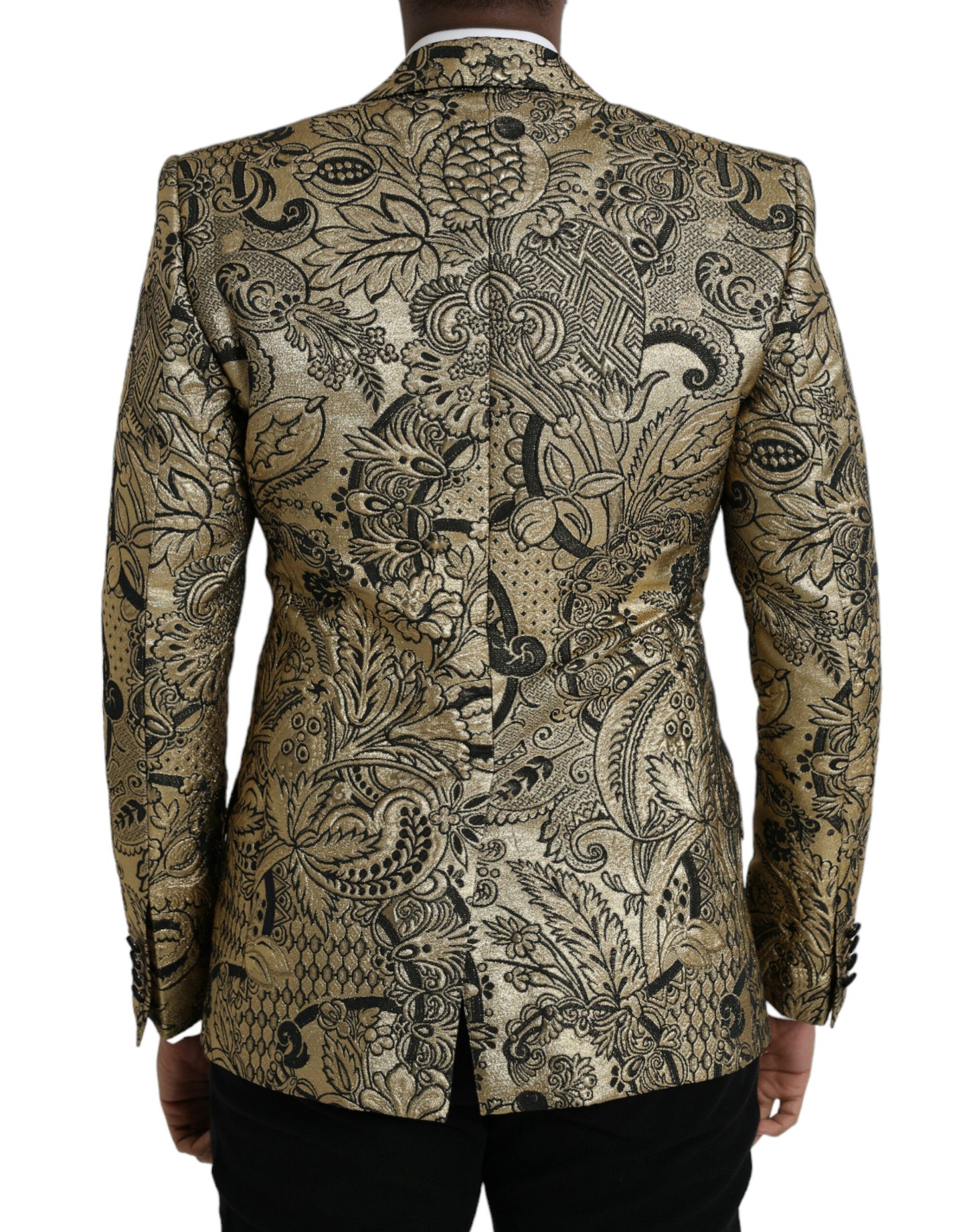Blazer de botonadura sencilla en jacquard SICILIA dorado