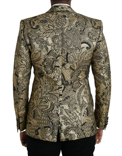 Blazer de botonadura sencilla en jacquard SICILIA dorado