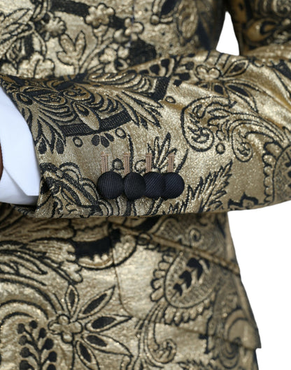 Blazer de botonadura sencilla en jacquard SICILIA dorado