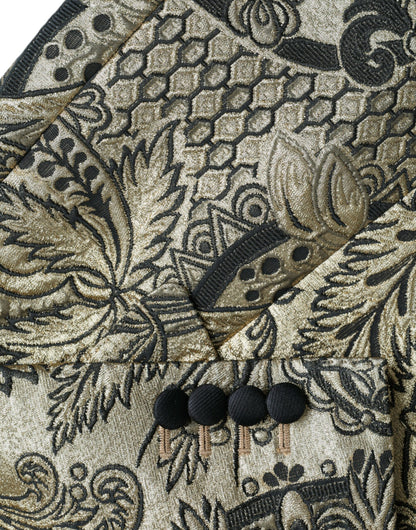 Blazer de botonadura sencilla en jacquard SICILIA dorado