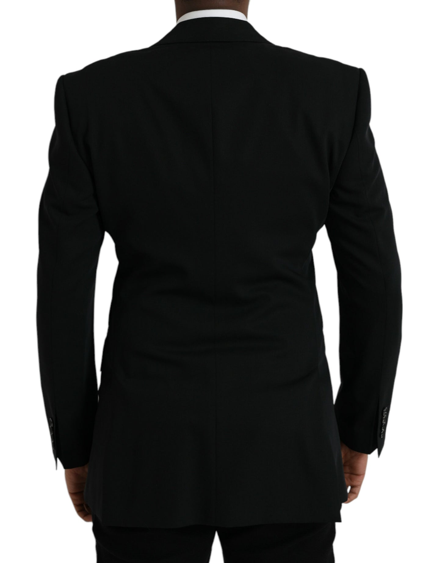 Blazer de lana negra con botonadura sencilla