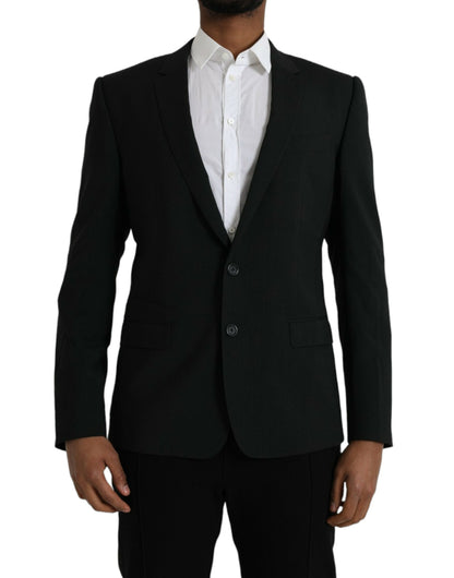 Blazer de botonadura sencilla con muesca azul GOLD