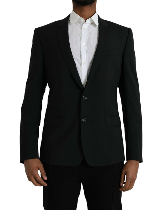 Blazer de botonadura sencilla con muesca azul GOLD