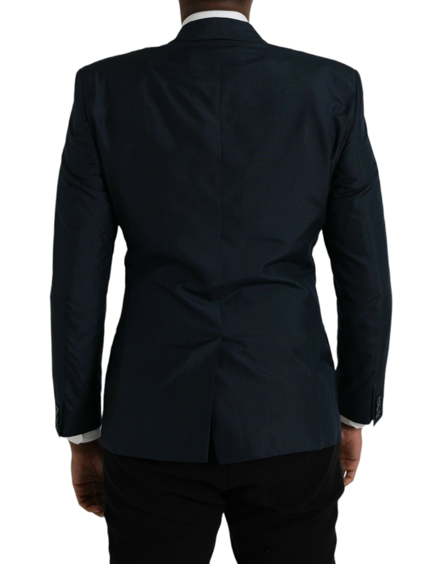 Blazer de botonadura sencilla con muesca azul GOLD