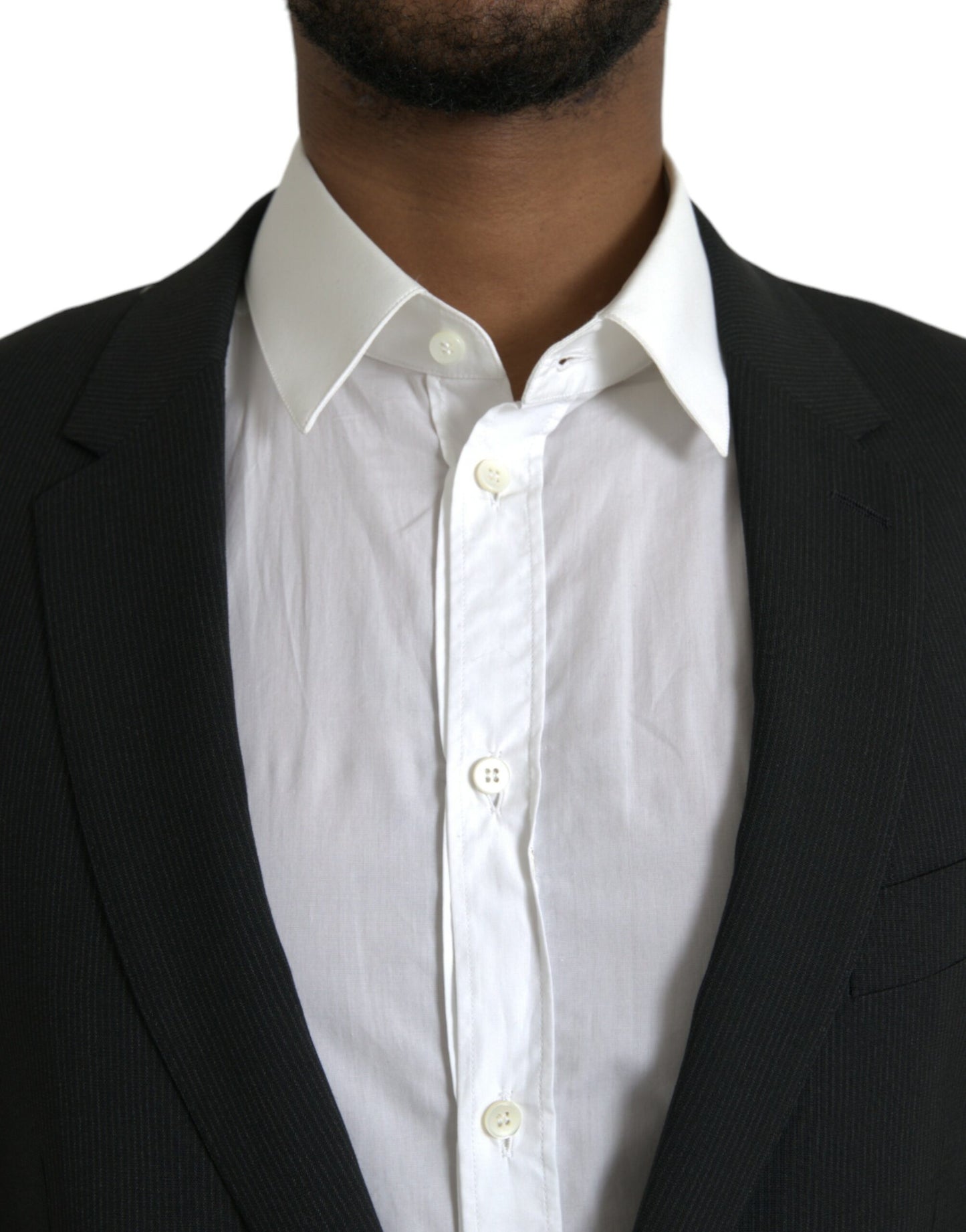 Blazer de botonadura sencilla con chal azul MARTINI