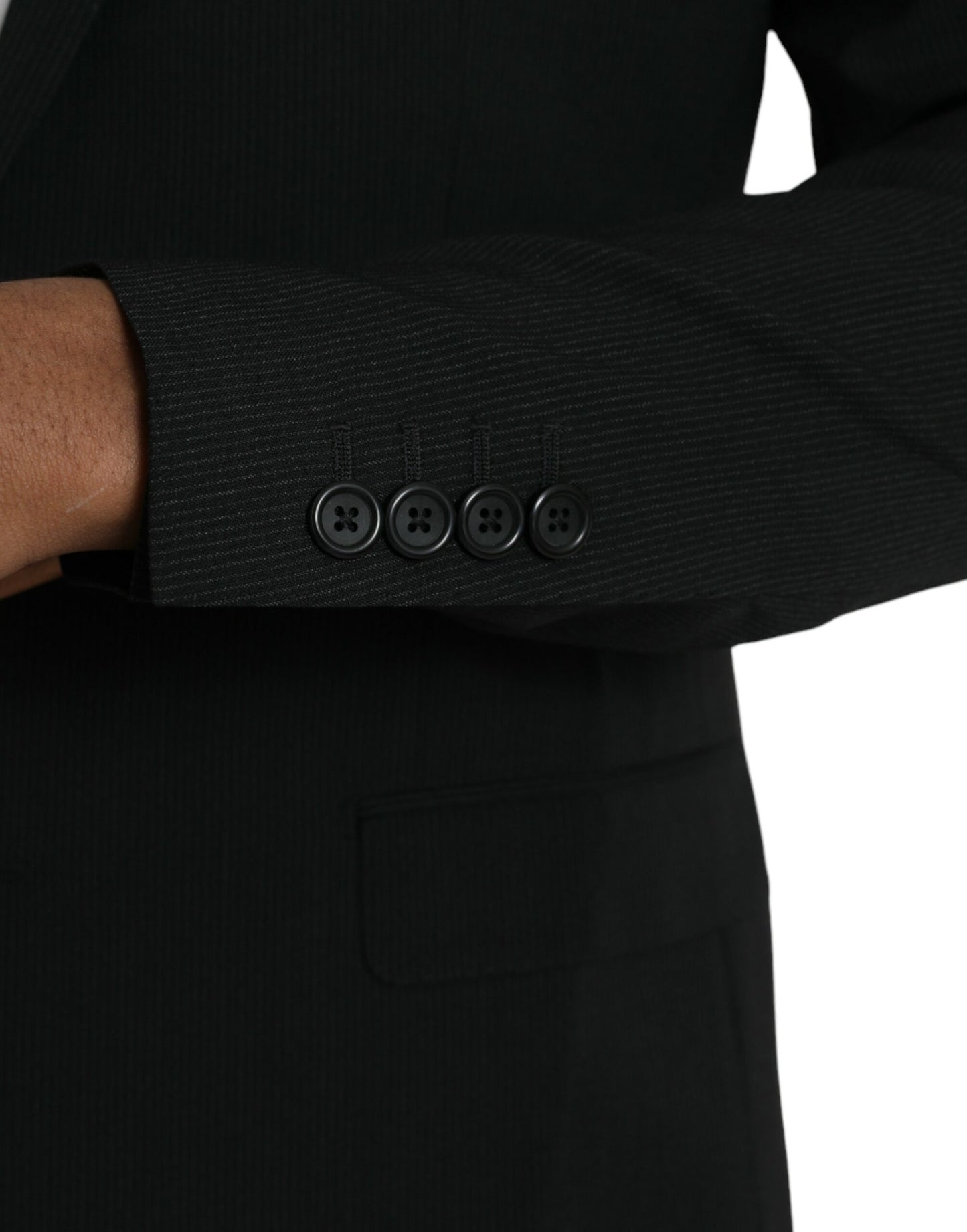 Blazer de botonadura sencilla con chal azul MARTINI