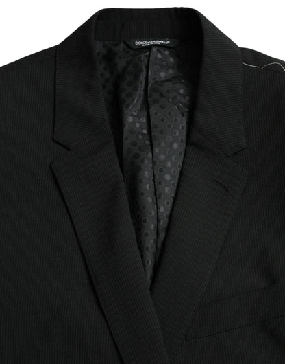 Blazer de botonadura sencilla con chal azul MARTINI
