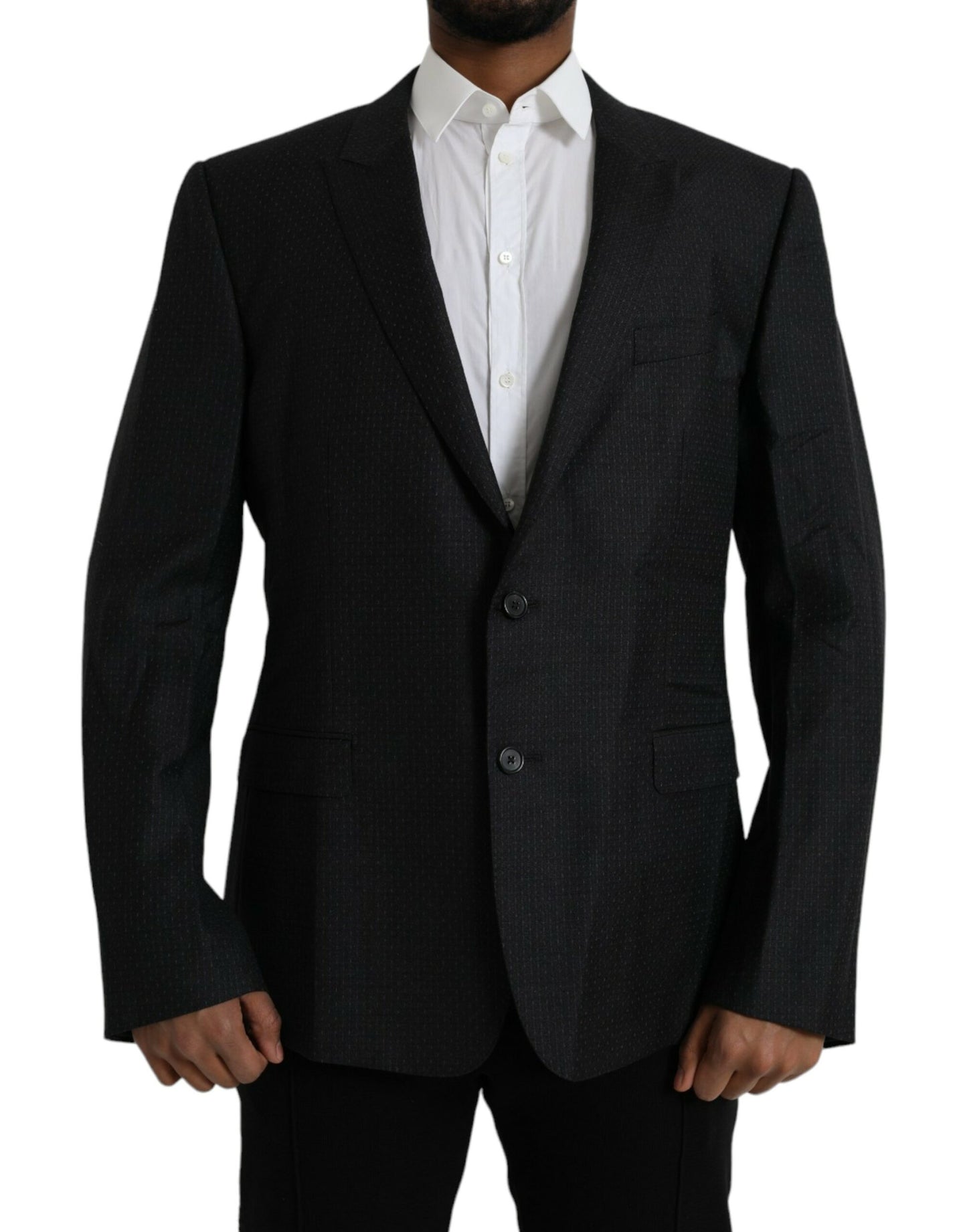 Blazer de lana negra MARTINI con botonadura sencilla