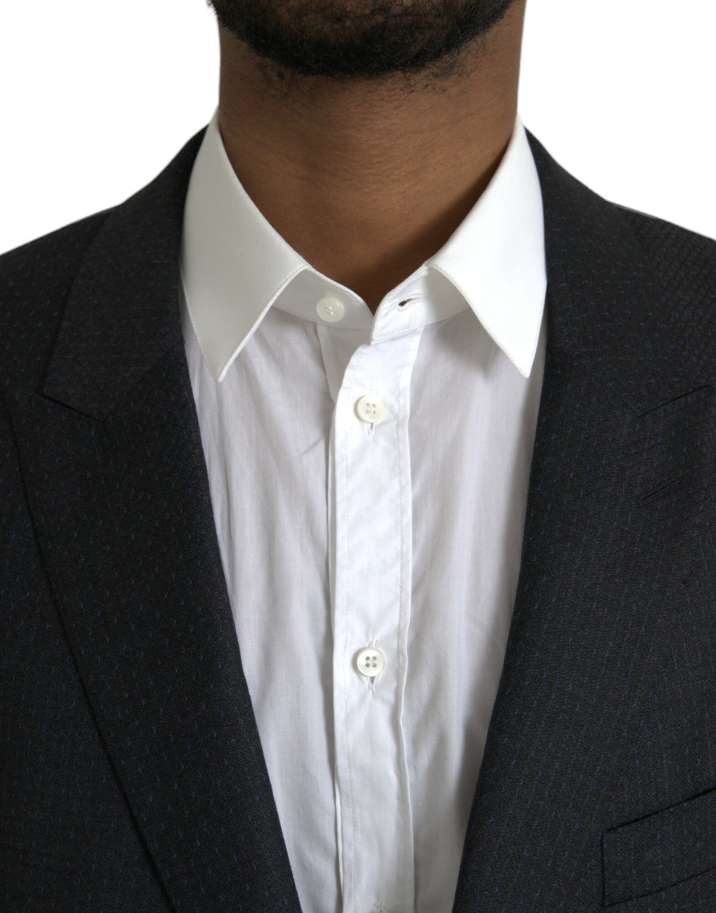 Blazer de lana negra MARTINI con botonadura sencilla