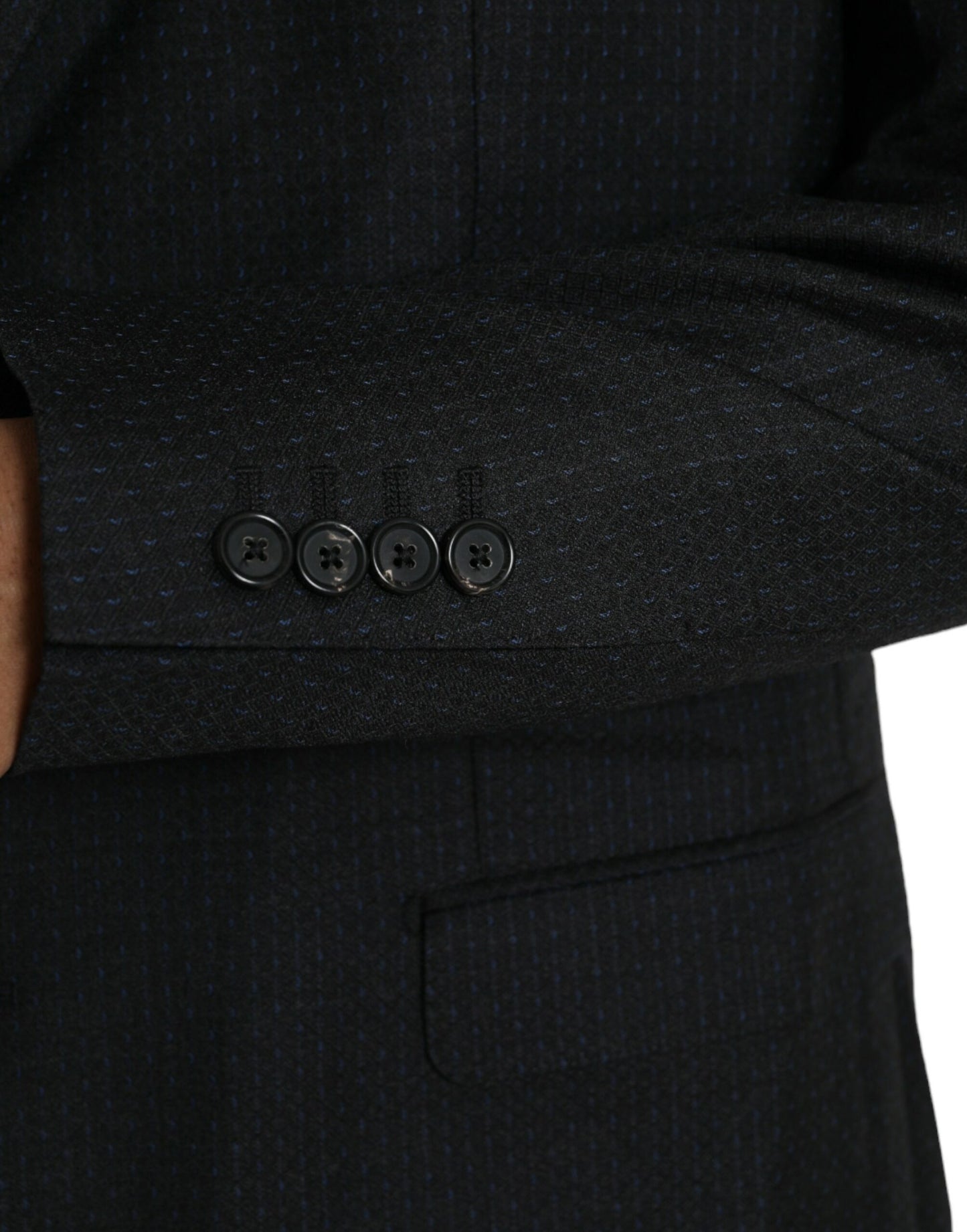 Blazer de lana negra MARTINI con botonadura sencilla