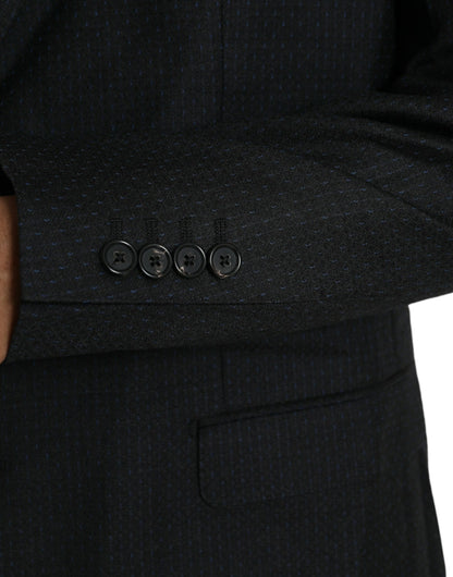 Blazer de lana negra MARTINI con botonadura sencilla