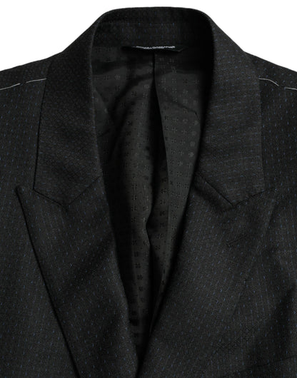 Blazer de lana negra MARTINI con botonadura sencilla