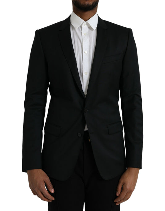 Blazer de lana negra MARTINI de un solo pecho
