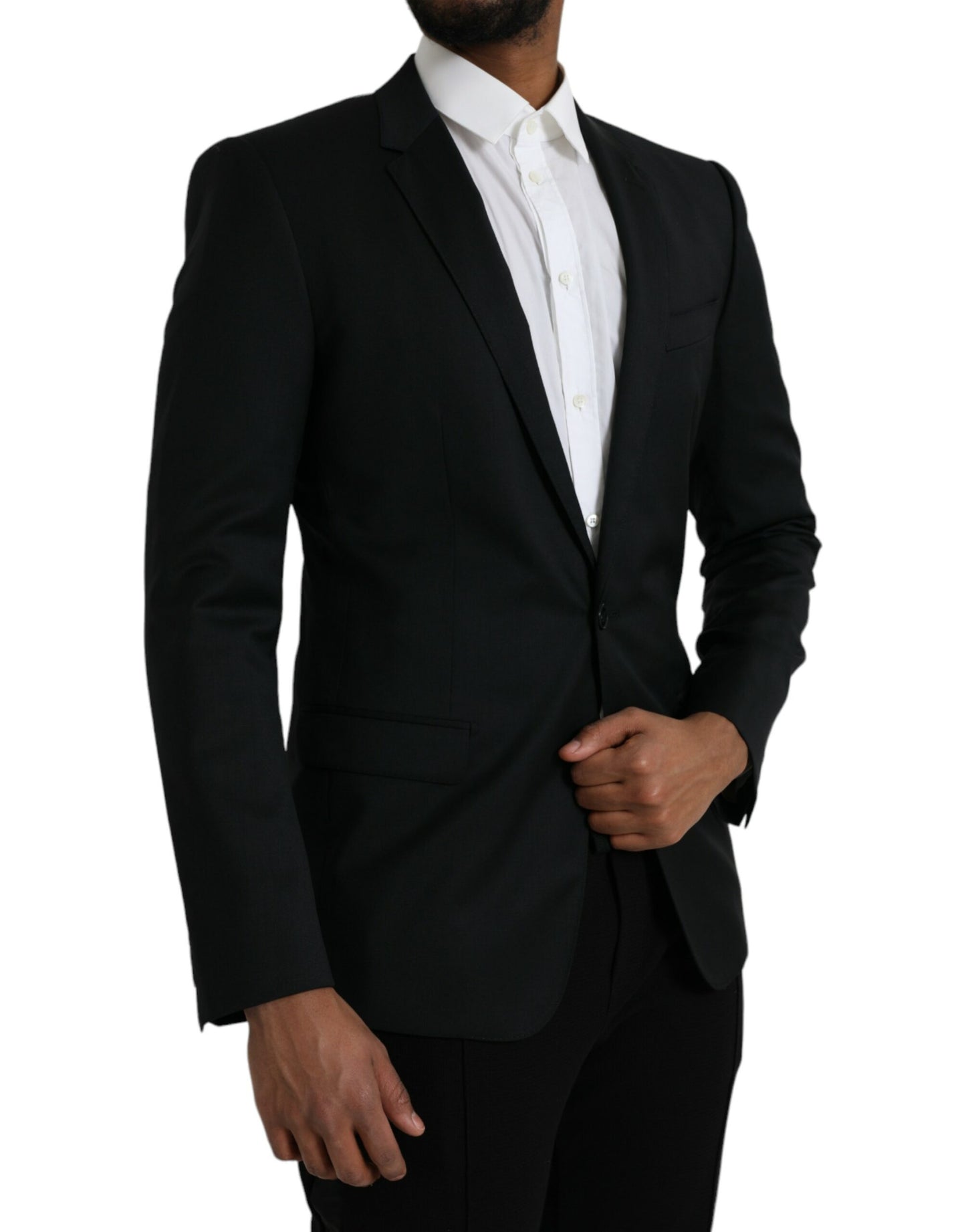 Blazer de lana negra MARTINI de un solo pecho